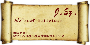 József Szilviusz névjegykártya